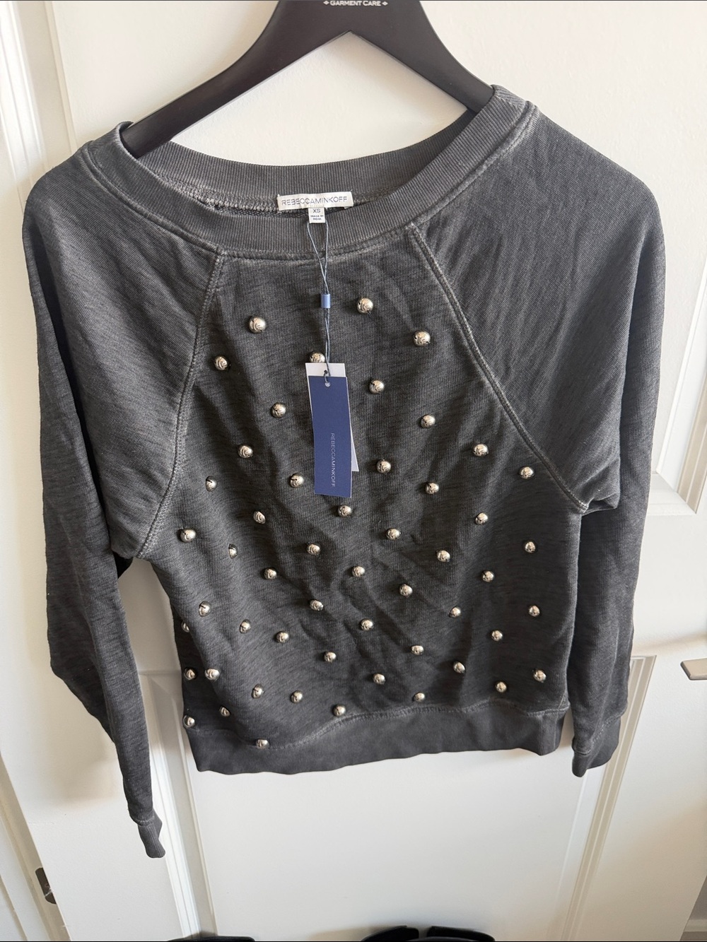 Rebecca Minkoff Gray Embellished Sweater